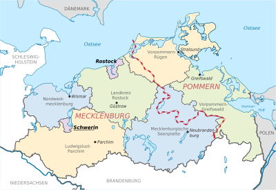 Archivo:Mecklenburg-Vorpommern Map Districts Border Mecklenburg Western Pomerania - Landkreise Grenzen Karte MV MeckPomm