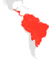 Myotis albescens map