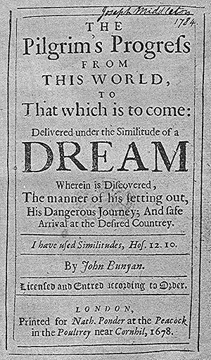 Archivo:Pilgrim's Progress first edition 1678