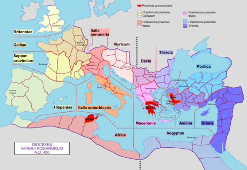 Archivo:Roman Empire with dioceses in 400 AD