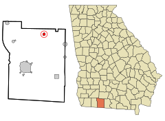 Thomas County Georgia Incorporated and Unincorporated areas Coolidge Highlighted.svg