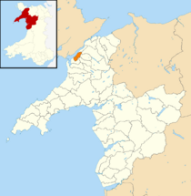 Wales Gwynedd Community Caernarfon map.svg