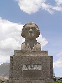 Archivo:20061001 - Mitad del Mundo (busto de Jorge Juan y Santacilia)