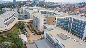 Archivo:Aerial view of old Mulago Hospital in Uganda