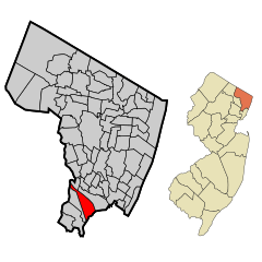 Bergen County New Jersey Incorporated and Unincorporated areas East Rutherford Highlighted.svg