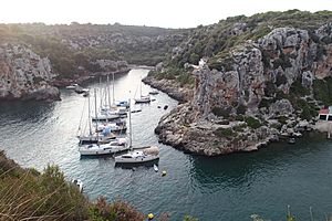 Archivo:Cales Coves looking West