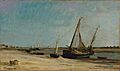 Charles-François Daubigny - Bateaux sur la côte à Étaples (1871)