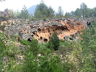 El Campillo calcareous tufa - Zaorejas, Guadalajara, Spain.JPG