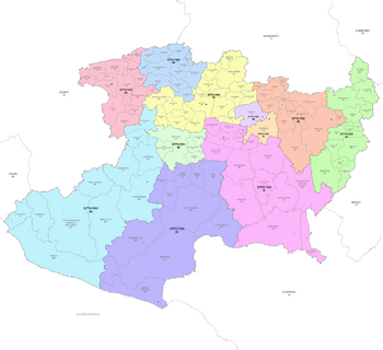 Archivo:Federal Electoral Districts of Michoacán (since 2022)
