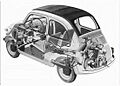 Fiat Nuova 500 prima serie - spaccato
