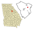 Greene County Georgia Incorporated and Unincorporated areas Union Point Highlighted