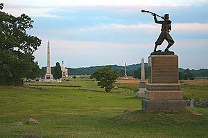 Archivo:High Water Mark - Cemetery Ridge, Gettysburg Battlefield