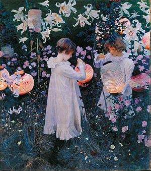 Archivo:John Singer Sargent - Carnation, Lily, Lily, Rose - Google Art Project
