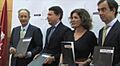 Juan Miguel Villar Mir, Ignacio González, Ana Botella en la presentación del proyecto Canalejas