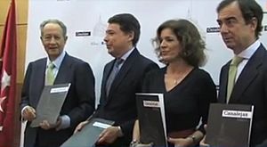 Archivo:Juan Miguel Villar Mir, Ignacio González, Ana Botella en la presentación del proyecto Canalejas