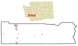 Lewis County Washington Incorporated and Unincorporated areas Vader Highlighted.svg