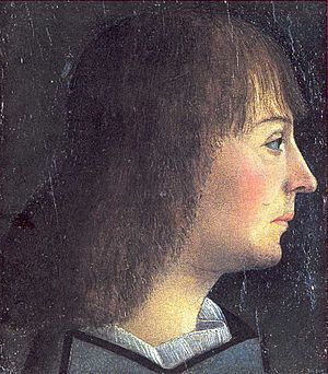 Archivo:Macrino d’Alba, Ritratto di Guglielmo IX Paleologo; Tempera su tavola; Crea, Santuario dell’Assunta e Tesoro del Santuario