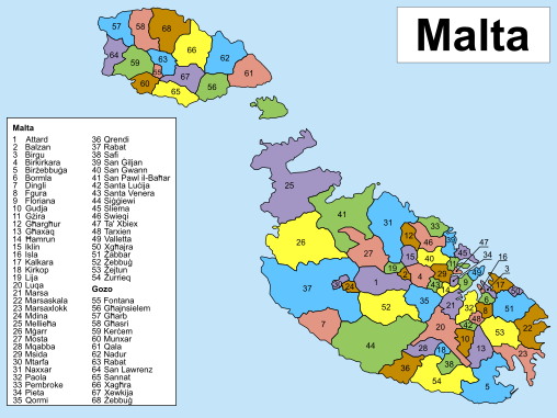 Archivo:Malta - administrative division
