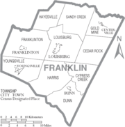 Archivo:Map of Franklin County North Carolina With Municipal and Township Labels