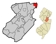 Middlesex County New Jersey Incorporated and Unincorporated areas Carteret Highlighted.svg