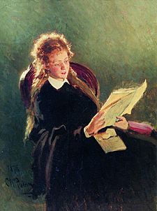 Archivo:Reading girl by Repin