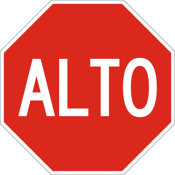 SIECA road sign R-1-1