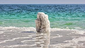 Archivo:Salt pillar at the Dead Sea, Israel (35253925685)