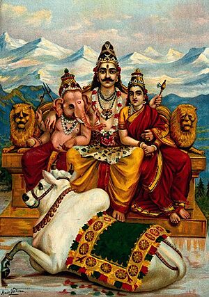 Archivo:Shiva Parvati Ganesha