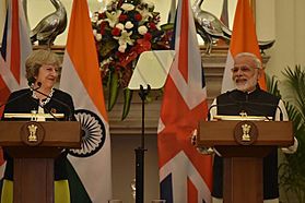 Archivo:Theresa May - Narendra Modi joint press conference