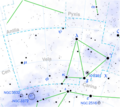Vela constellation map
