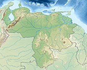 Localización del parque nacional en Venezuela