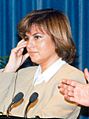(Tansu Çiller) Rueda de prensa de Felipe González y la primera ministra de Turquía. Pool Moncloa. 16 de noviembre de 1995 (cropped)