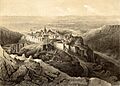 1853, Recuerdos y bellezas de España, Castilla la Nueva, tomo II, Cuenca, desde el cerro de San Cristoval, jpg (cropped)