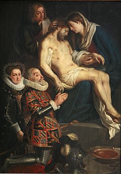 Archivo:Caspar de Crayer-Pieta with portraits of Henry van Dondelberghe and wife mg 2995