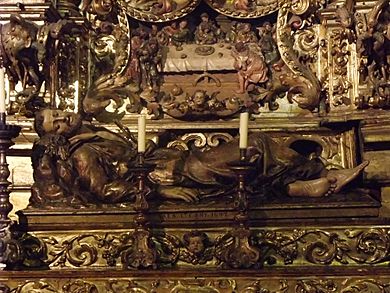 Archivo:Catedral de Santa Eulalia (XII)-Muerte de San Francisco Javier (Andreu Sala,1687)