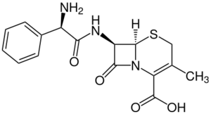 Cefalexin Structual Formula V1.svg