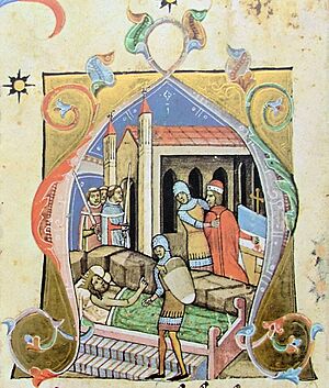 Archivo:Chronicon Pictum P106 Álmos elfogatása
