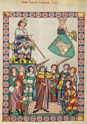 Archivo:Codex Manesse Heinrich von Meißen (Frauenlob)