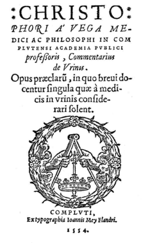 Archivo:Cristóbal de Vega (1554) Commentarius de vrinis
