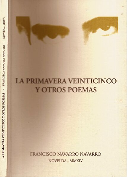 Francisco Navarro Navarro. Portada de  La primavera veinticinco y otros poemas 