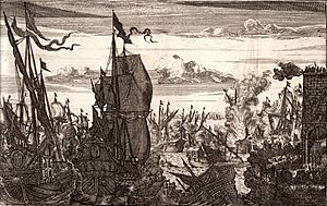 Archivo:Henry Morgan Destroys the Spanish Fleet at Lake Maracaibo
