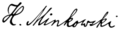 Hermann Minkowski signature