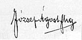 Firma de José Augusto de Austria