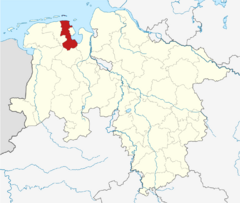 Locator map FRI in Lower Saxony.svg