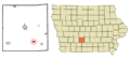 Madison County Iowa Incorporated and Unincorporated areas East Peru Highlighted