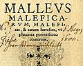 La página de título del libro Malleus Maleficarum 