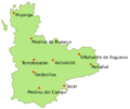 Mapa Valladolid con Localidades