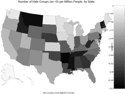 Archivo:Number of hate groups, by state, per million inhabitants.