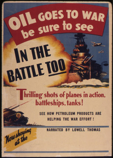 Archivo:Oil goes to war. Be sure to see. In the battle too. Thrilling shots of planes in action. Battleships. Tanks^ - NARA - 534852