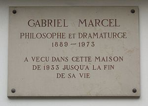 Archivo:Plaque Gabriel Marcel, 21 rue de Tournon, Paris 6